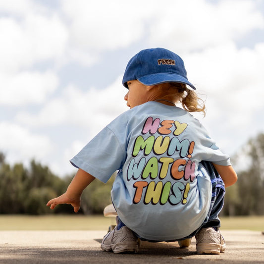 STERLING OVERSIZE T-SHIRT - COOL BLUE