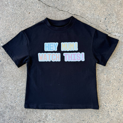 PAIGE OVERSIZED T-SHIRT - BLACK