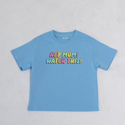 PAIGE OVERSIZE TEE - COOL BLUE